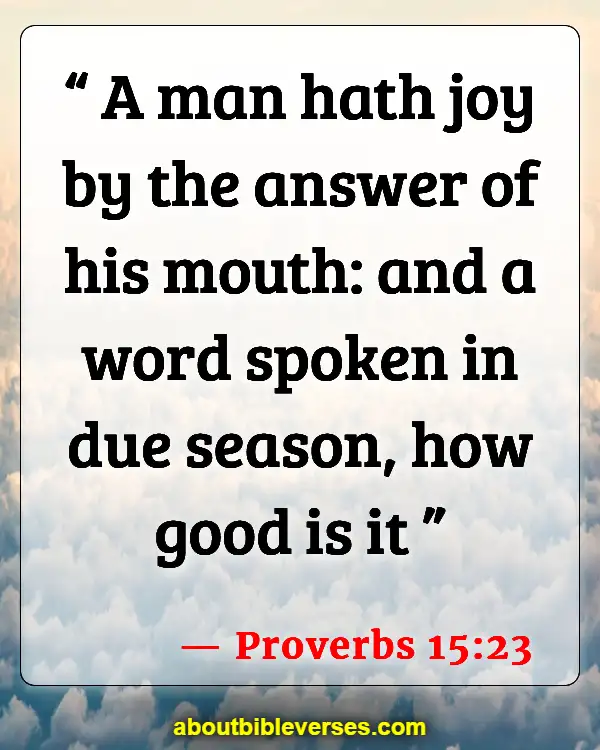 Bible Verses About Fun (Proverbs 15:23)