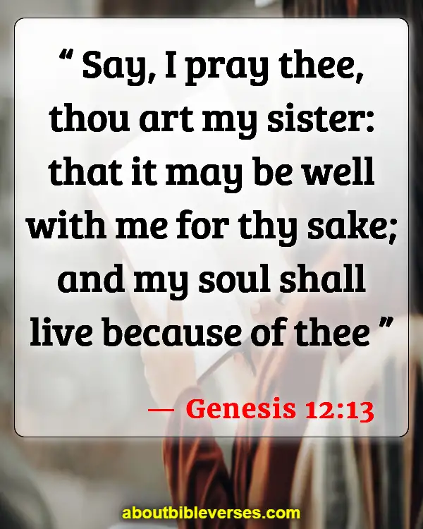 Bible Verses About Sisters (Genesis 12:13)