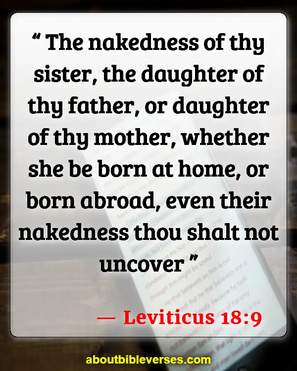 Bible Verses About Sisters (Leviticus 18:9)