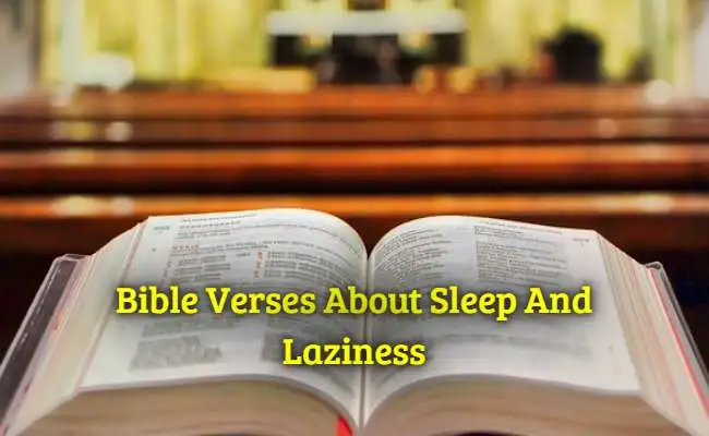 Bible Verses About Sleep And Laziness