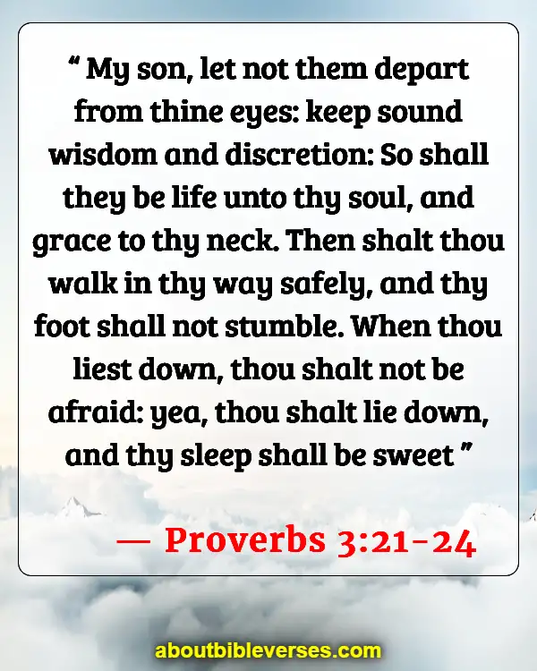 Bible Verses About Sleeping Well (Proverbs 3:21-24)