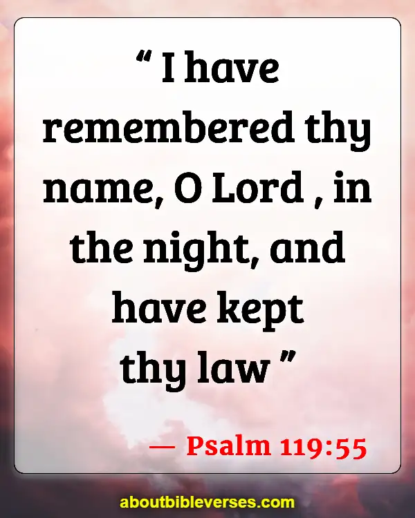 Bible Verses About Sleeping Well (Psalm 119:55)