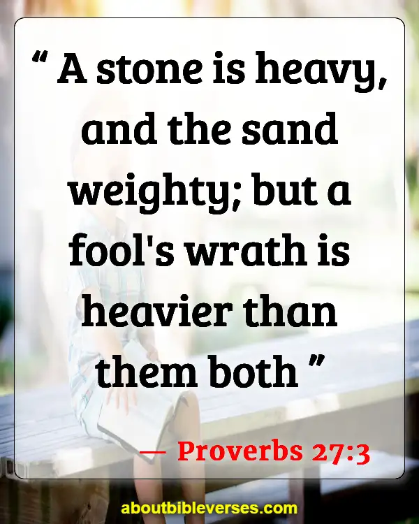 Bible Verses About Stupidity (Proverbs 27:3)