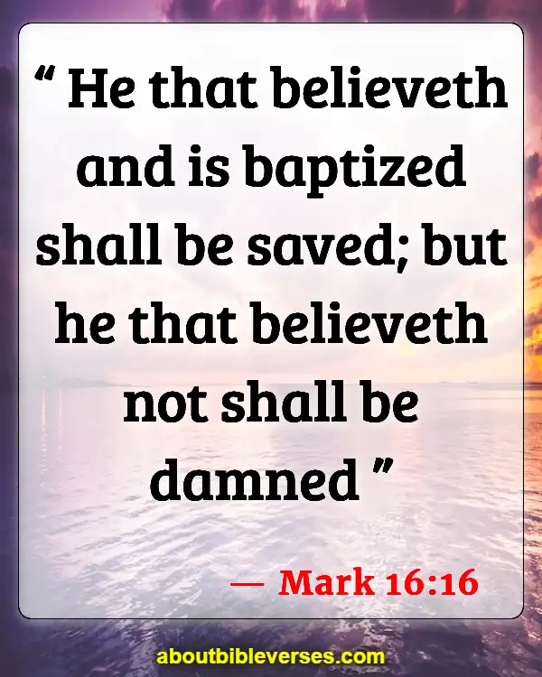 Bible Verses About The Sacrament Of Baptism (Mark 16:16)