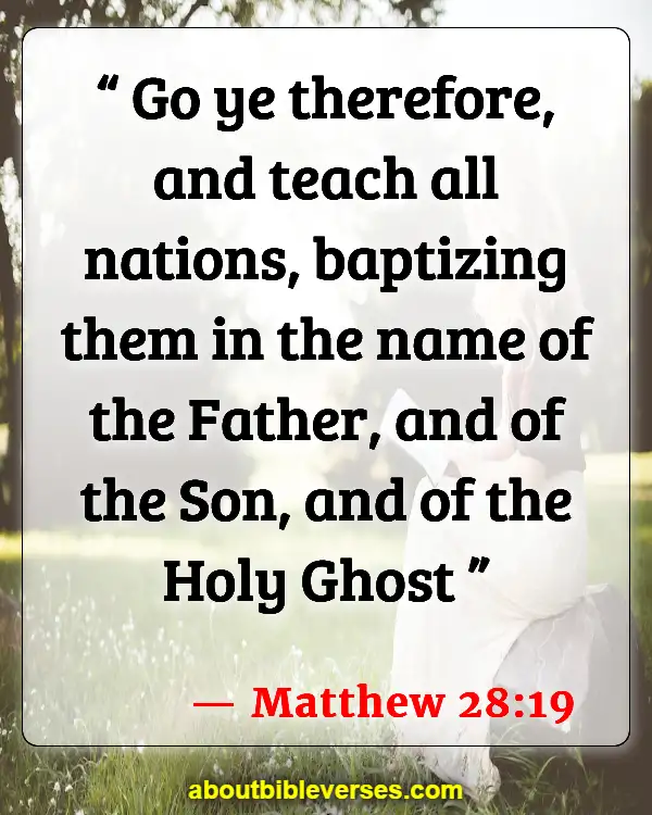 Bible Verses About The Sacrament Of Baptism (Matthew 28:19)