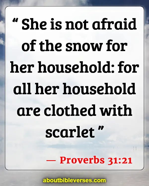 Bible Verses About Womens Strength (Proverbs 31:21)