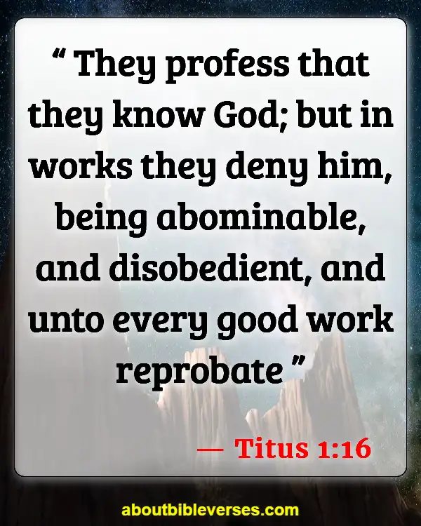 Bible Verses For God Hates Hypocrites (Titus 1:16)