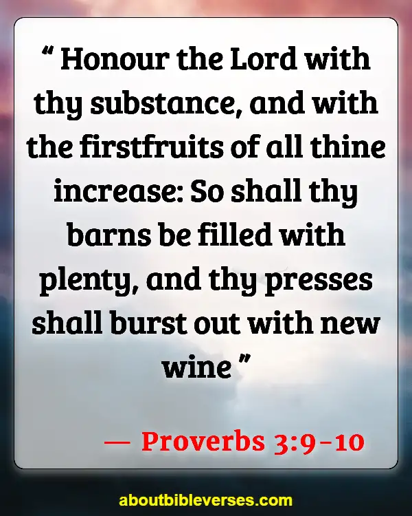Bible Verses For Retirement (Proverbs 3:9-10)