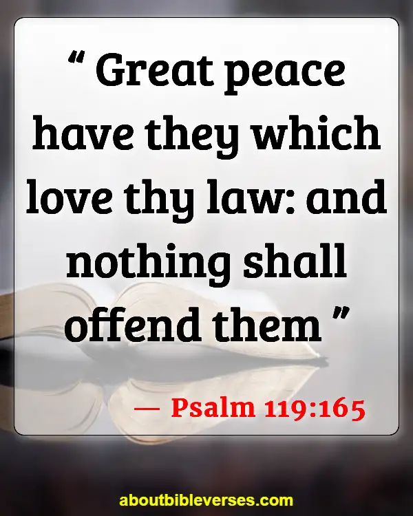 Bible Verses For Seek Peace And Pursue It (Psalm 119:165)