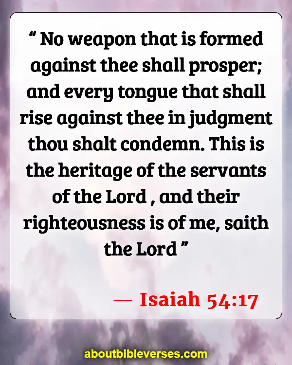 Bible Verses For War Against Enemies (Isaiah 54:17)