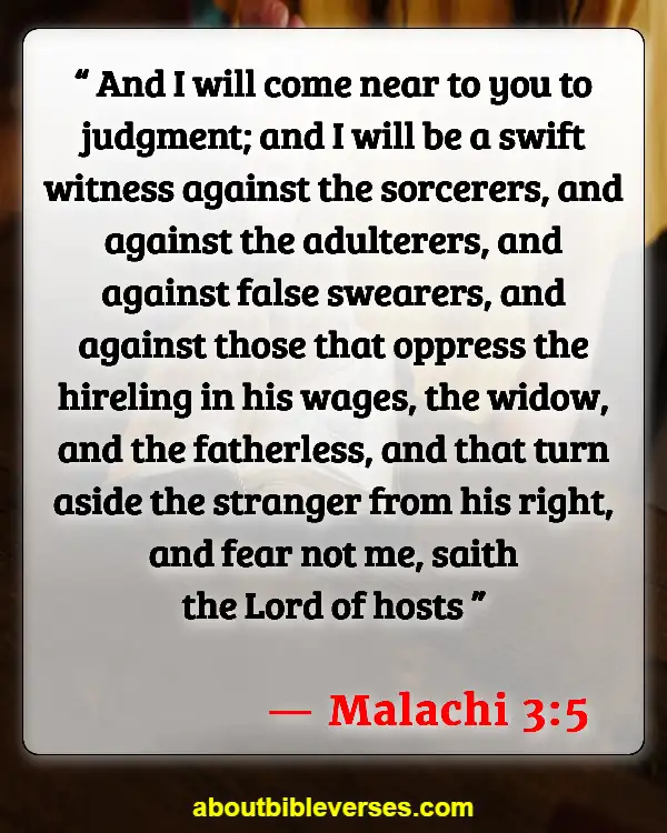 Bible Verses On Magic And Sorcery (Malachi 3:5)