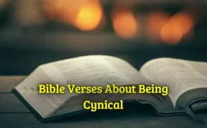 Bible Verses About Being Cynical