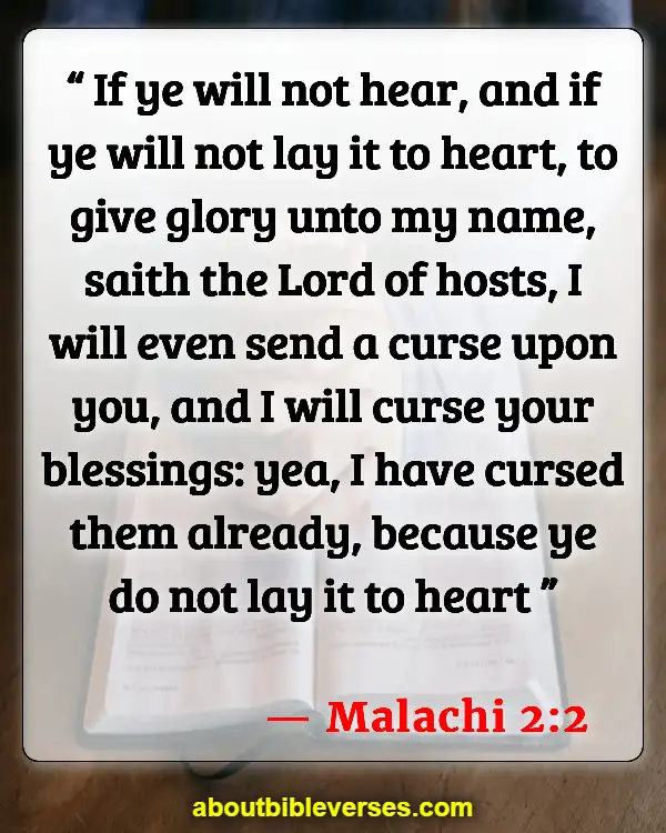 Bible Verses About Curses And Blessings (Malachi 2:2)