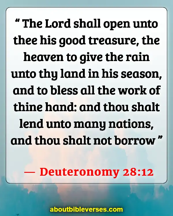 Bible Verses About Financial Problems (Deuteronomy 28:12)