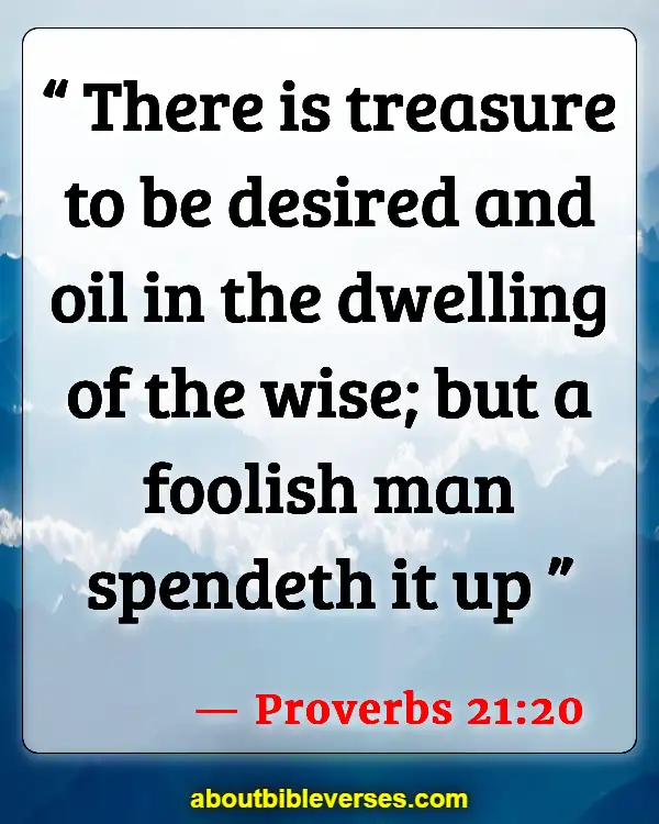 Bible Verses About Financial Problems (Proverbs 21:20)