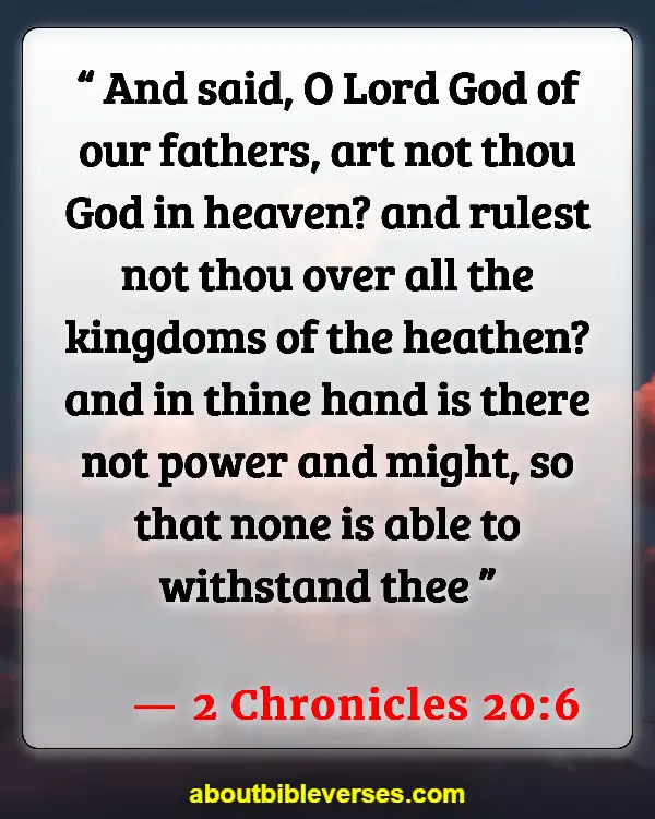 Bible Verses About Gods Sovereignty (2 Chronicles 20:6)