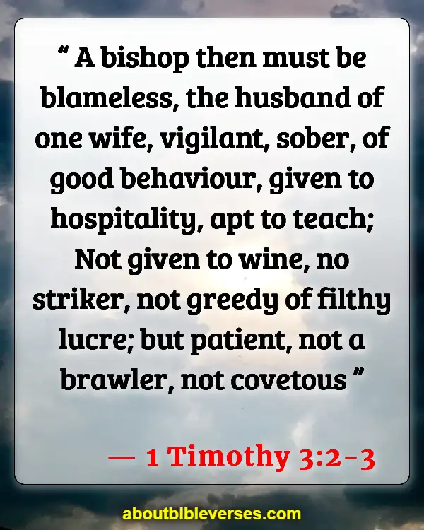 Bible Verses About Humility In Leadership (1 Timothy 3:2-3)