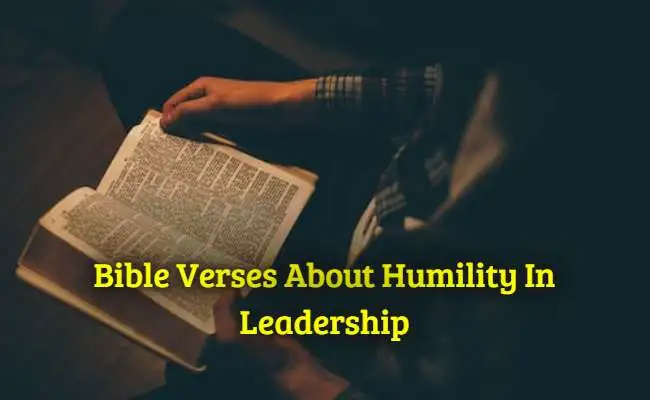 Bible Verses About Humility In Leadership