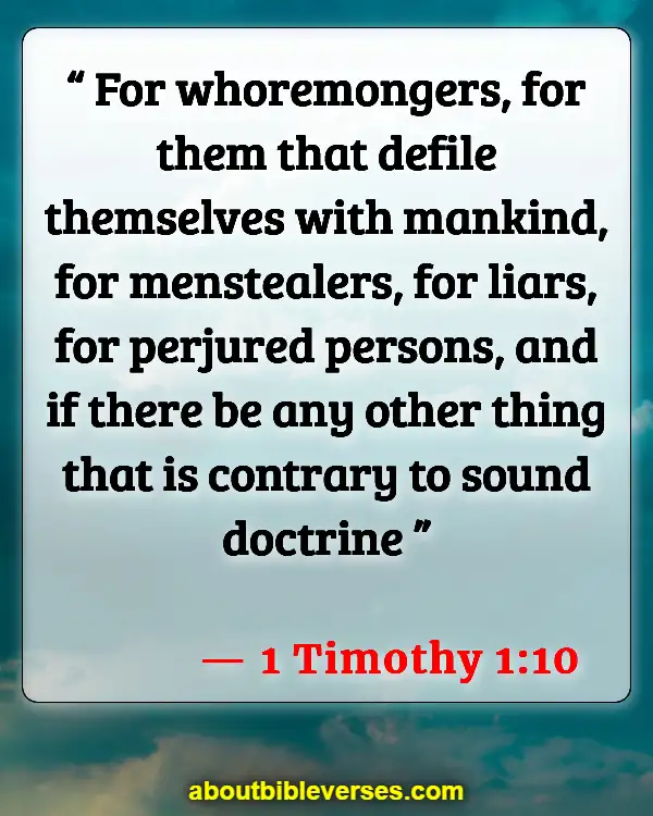 Bible Verses About Liars Going To Hell (1 Timothy 1:10)