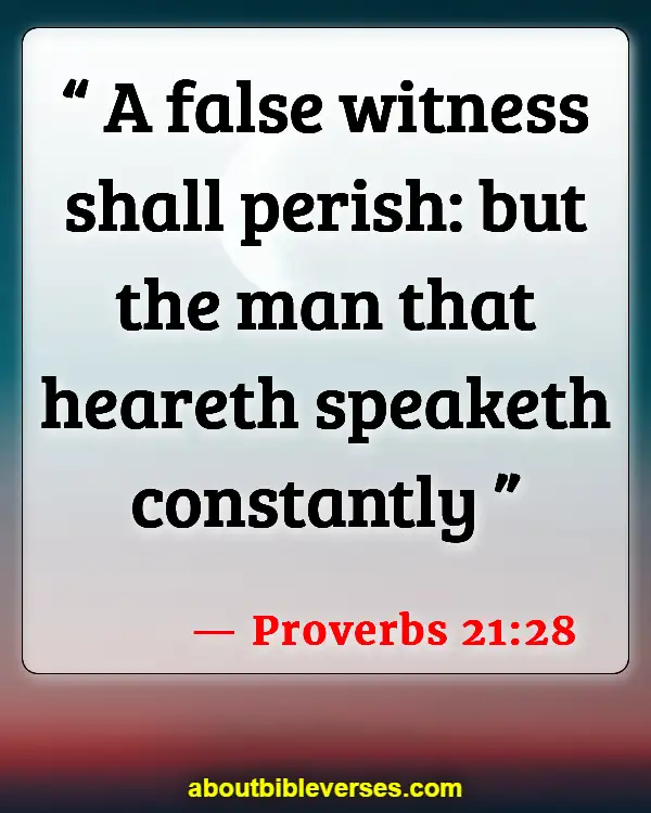 Bible Verses About Liars Going To Hell (Proverbs 21:28)