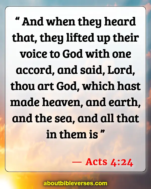 Bible Verses About The Living God (Acts 4:24)