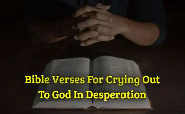 Bible Verses For Crying Out To God In Desperation