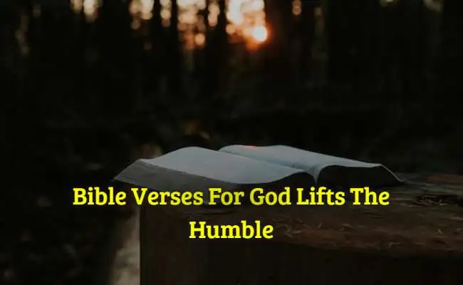 Bible Verses For God Lifts The Humble