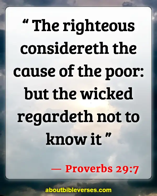Bible Verses For Helping Your Brothers And Sisters (Proverbs 29:7)