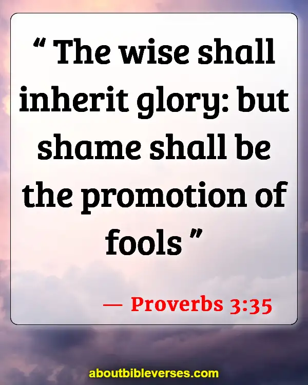 Bible Verses For Sin Makes You Stupid (Proverbs 3:35)