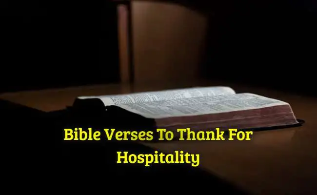 Bible Verses To Thank For Hospitality
