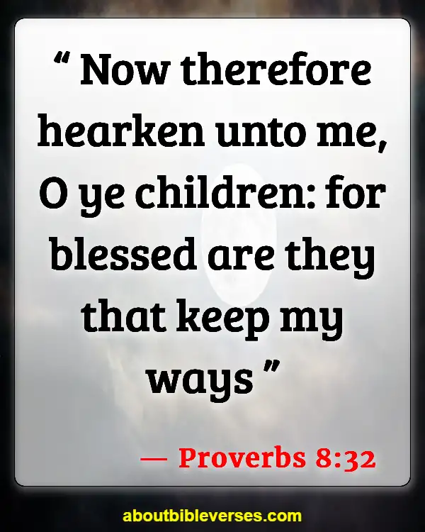 Blessed and Happy Sunday Bible Verses for Inspiration (Proverbs 8:32)