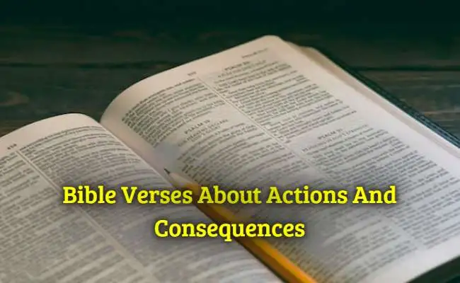 Bible Verses About Actions And Consequences