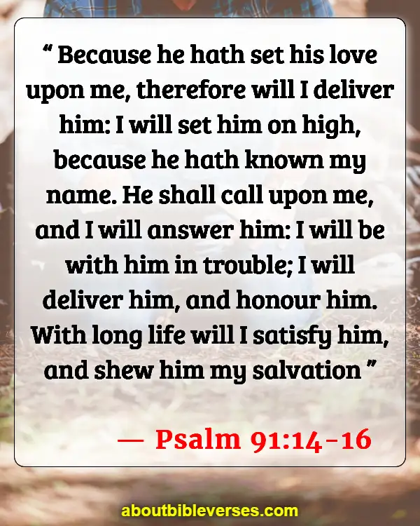 Bible Verses About Dealing With Problems (Psalm 91:14-16)
