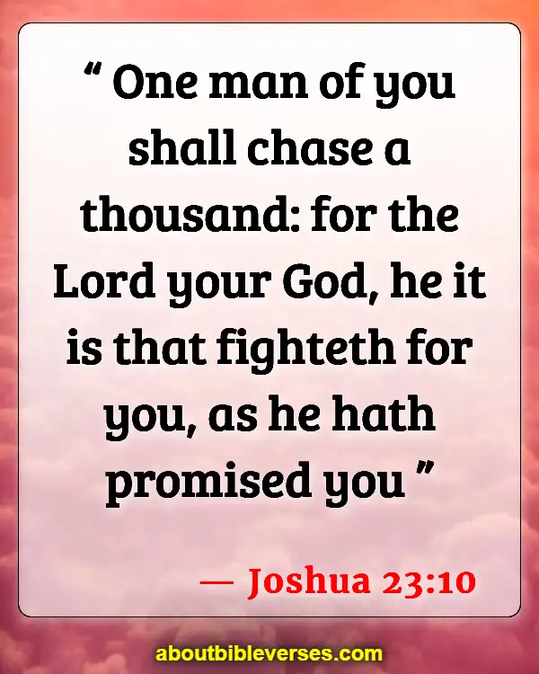 Bible Verses About Warriors (Joshua 23:10)