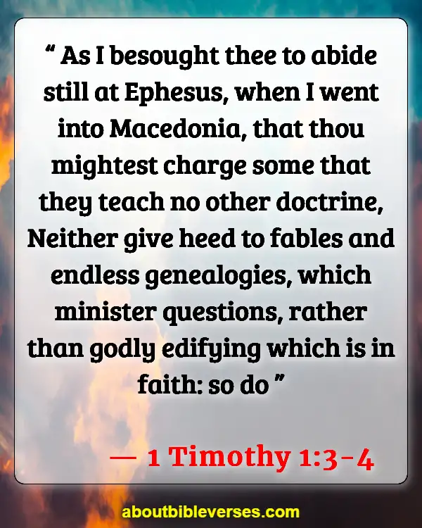 Bible Verses Deception In The Last Days (1 Timothy 1:3-4)
