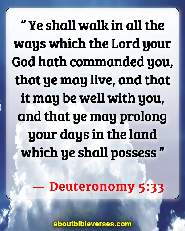 Bible Verse For Good Health And Long Life (Deuteronomy 5:33)