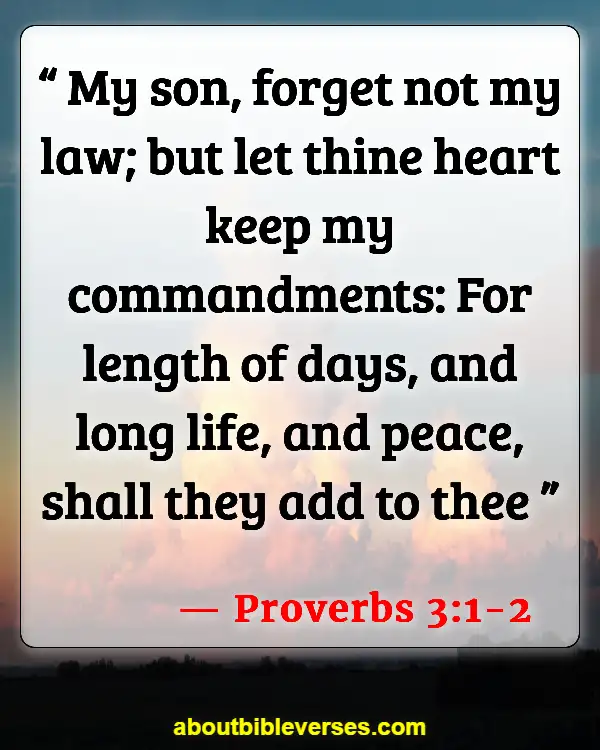 Bible Verse For Good Health And Long Life (Proverbs 3:1-2)